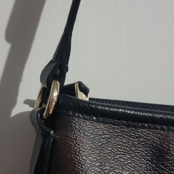 COACH Signature File Crossbody F29210 Brown /Black Coated Canvas Bag - Picture 5 of 11